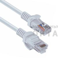 Патч-корд DEFENDER RJ45-05 Cat 5E, UTP, AWG24, PVC, 5м, белый (1/50/100)
