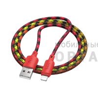 Кабель USB to Lightning HOCO X116 Meridian, 1m, 2.4A,  красный