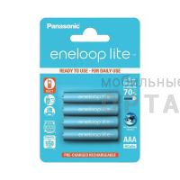 Аккумуляторная батарейка PANASONIC R03 eneloop lite BK-4LCCE/4BE (550mAh) (4 бл) (4/48/576)