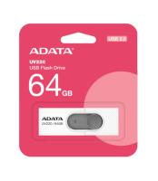 Флешка USB 64 Гб ADATA UV220, USB2.0, пластик, белый, серая вставка