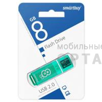 Флешка USB 8 Гб  Smartbuy  Glossy  зелёный Флешка USB 8 Гб  Smartbuy  Glossy  зелёный