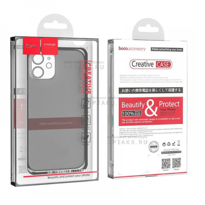 Чехол HOCO Light series TPU для iPhone 14 Pro Max, темно-прозрачный
